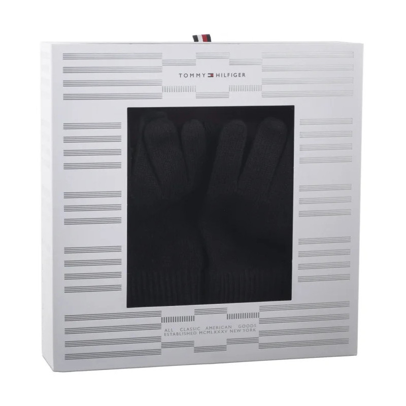 Tommy Hilfiger Flag Pima Cotton Beanie & Gloves AM0AM12938 BDS (TH1225-a) accessory