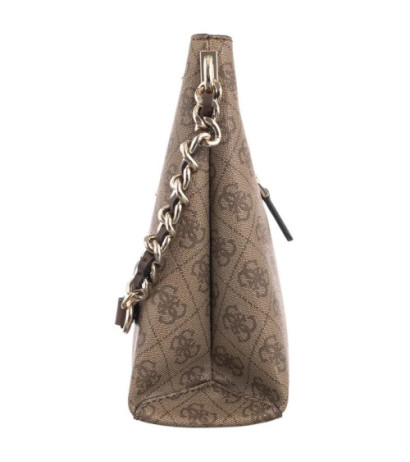 Guess Izzy Top Zip Shoulder Bag HWSG86 54010 Latte Logo/Brown (GU712-a) handbag