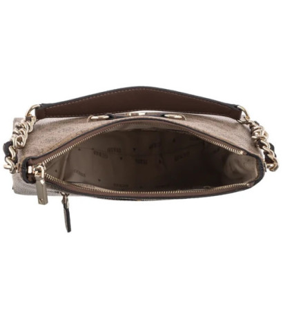 Guess Izzy Top Zip Shoulder Bag HWSG86 54010 Latte Logo/Brown (GU712-a) handbag