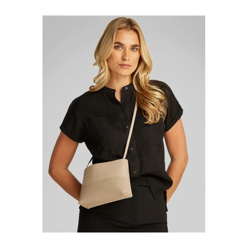 Calvin Klein CK Mixmedia Convertible Bag Mono Crockery K60K613170 W75 (CK632-a) handbag