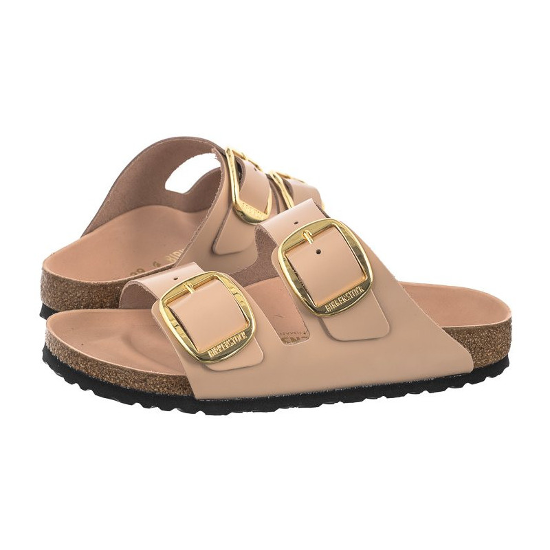Birkenstock Arizona Big Buckle High-Shine New Beige 1026553 (BK239-b) Women's Shoes/Flip Flops