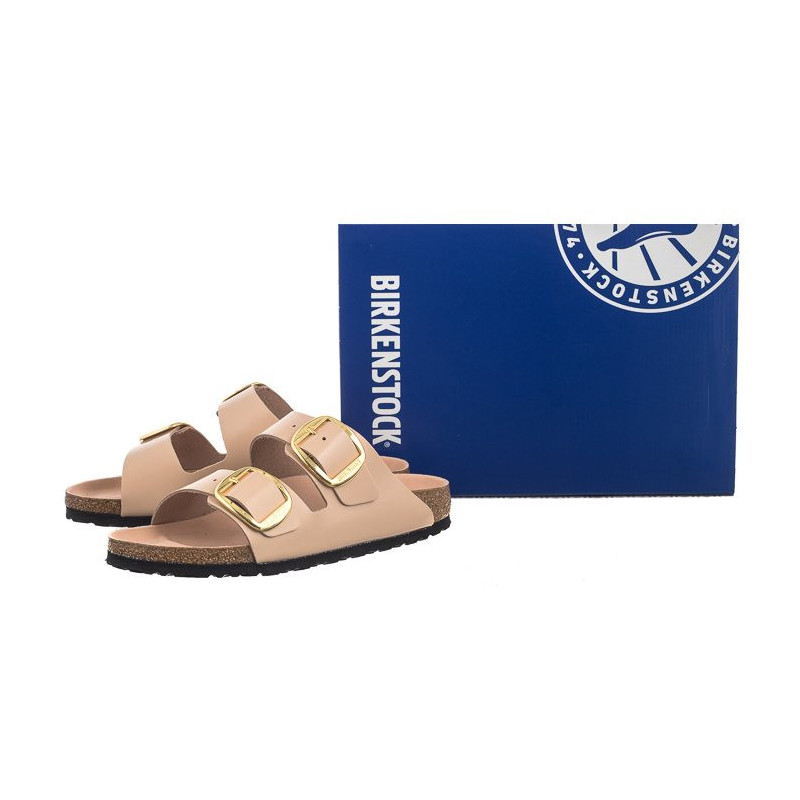 Birkenstock Arizona Big Buckle High-Shine New Beige 1026553 (BK239-b) Women's Shoes/Flip Flops