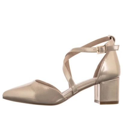 Sergio Leone Złote Satynowe SK 830 (SL578-a) shoes