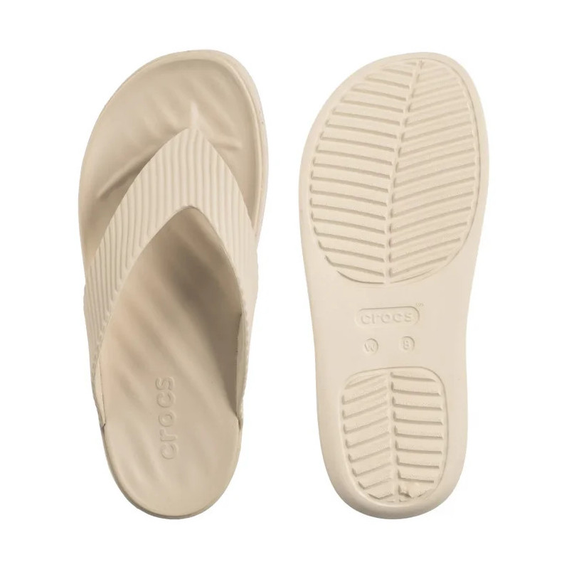 Crocs Getaway Groove Platform Flip Sandstone 210700-0LH (CR385-a) flip flops