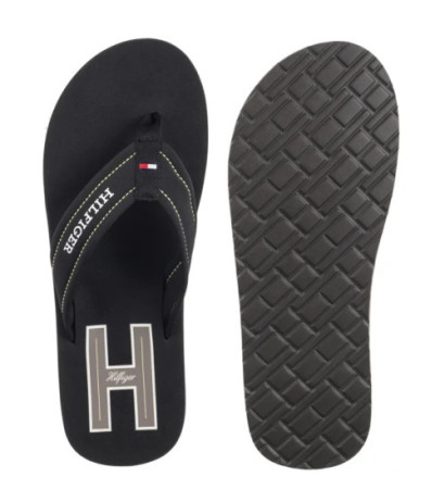 Tommy Hilfiger Hilfiger H Padded Beach Sandal Black FM0FM05536 BDS (TH1348-b) shoes