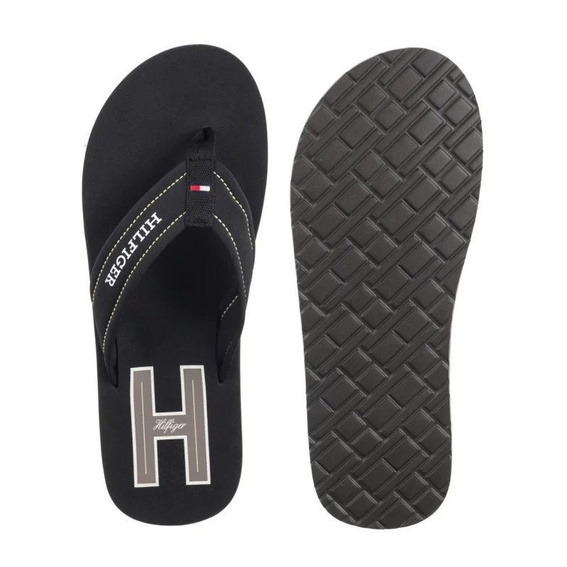 Tommy Hilfiger Hilfiger H Padded Beach Sandal Black FM0FM05536 BDS (TH1348-b) shoes
