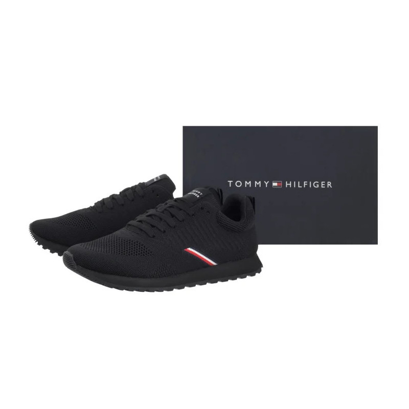 Tommy Hilfiger New Runner Eva Corpo Knit Black FM0FM05648 BDS (TH1351-a) sports shoes