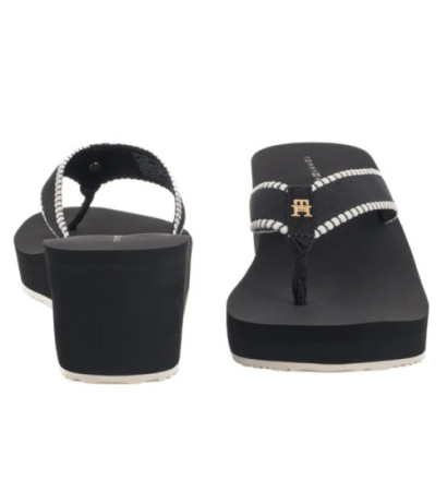 Tommy Hilfiger Wedge Beach Sandal Black FW0FW08738 BDS (TH1353-b) shoes