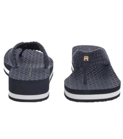Tommy Hilfiger TH Crochet Mid Beach Sandal Space Blue FW0FW08737 DW6 (TH1357-a) flip flops