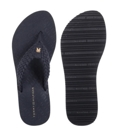 Tommy Hilfiger TH Crochet Mid Beach Sandal Space Blue FW0FW08737 DW6 (TH1357-a) flip flops