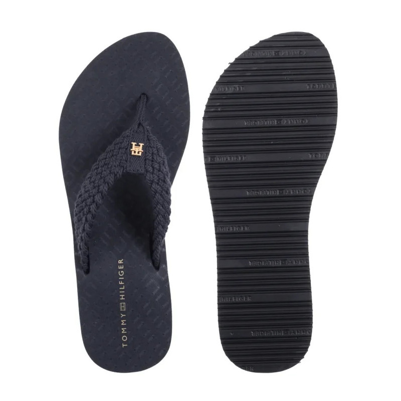 Tommy Hilfiger TH Crochet Mid Beach Sandal Space Blue FW0FW08737 DW6 (TH1357-a) flip flops