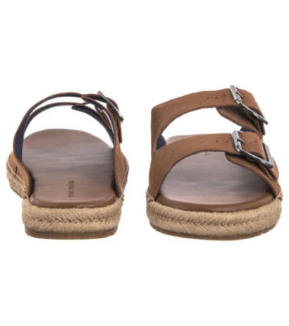 Tommy Hilfiger Flex Jutte Hilfiger Suede Sandal Fudge Brown FM0FM05503 GQM (TH1361-a) slippers