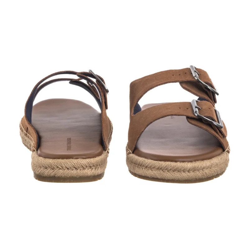 Tommy Hilfiger Flex Jutte Hilfiger Suede Sandal Fudge Brown FM0FM05503 GQM (TH1361-a) slippers