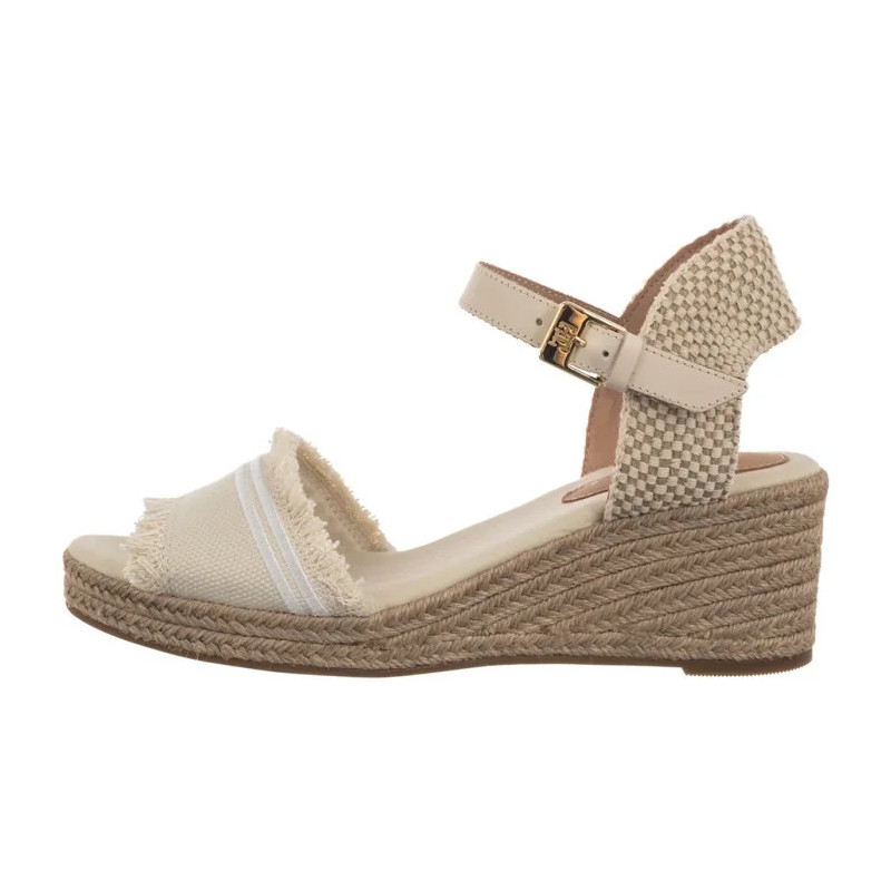 Tommy Hilfiger Fringe Canvas Medium Wedge Muslin FW0FW08879 ACJ (TH1359-a) sandals
