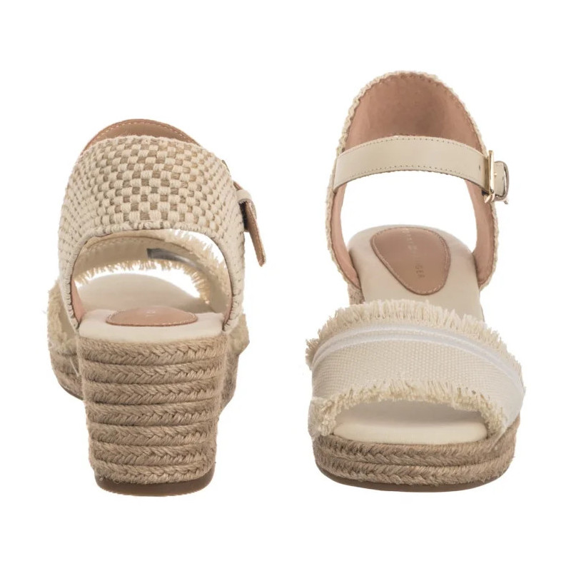 Tommy Hilfiger Fringe Canvas Medium Wedge Muslin FW0FW08879 ACJ (TH1359-a) sandals