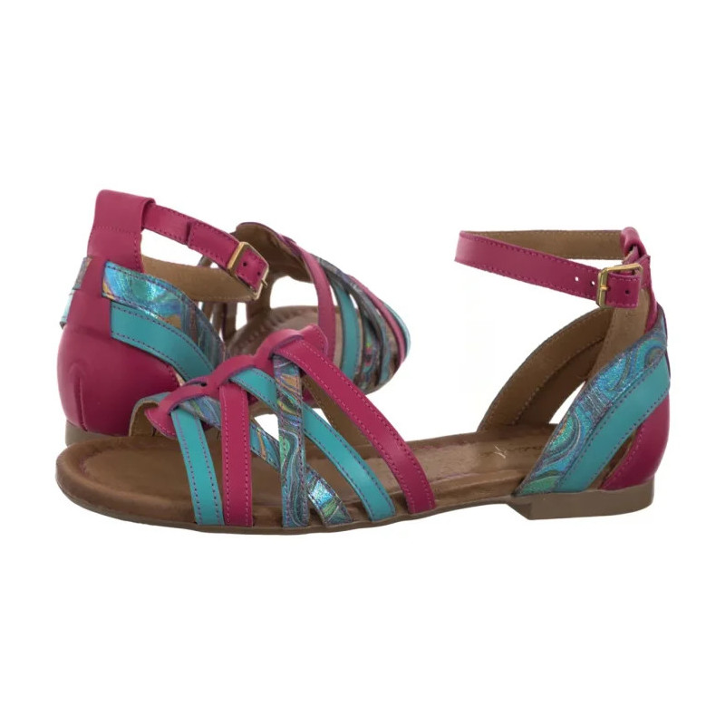 Maciejka Różowe/Niebieskie 06974-39/00-1 (MA1401-a) sandals