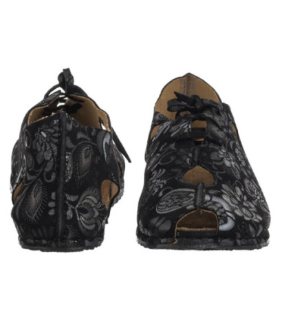 Maciejka Czarne/Kwiaty 06431-38/00-6 (MA1402-a) sandals