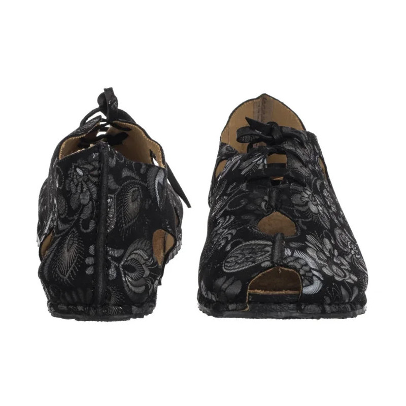 Maciejka Czarne/Kwiaty 06431-38/00-6 (MA1402-a) sandals