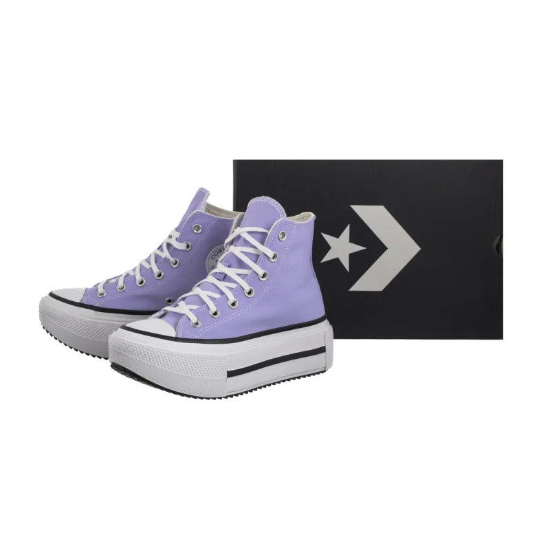 Converse CTAS Lift Double Stack Hi Violet Heat/Egret/Black A15206C (CO785-a) shoes