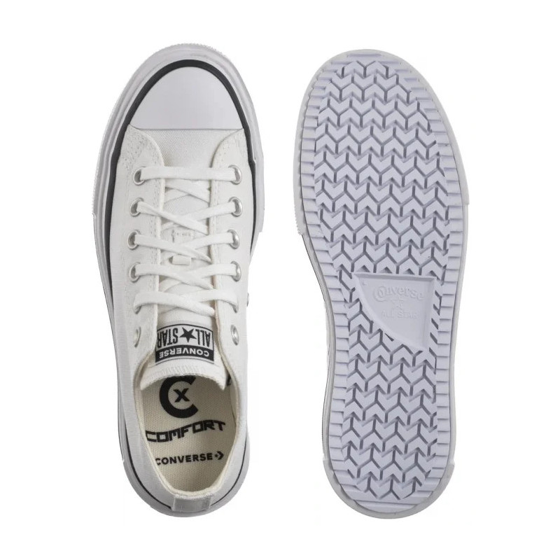Converse CTAS Lift Double Stack Ox White/Black/White A15491C (CO784-b) shoes