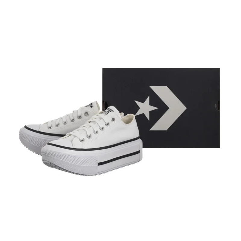 Converse CTAS Lift Double Stack Ox White/Black/White A15491C (CO784-b) shoes