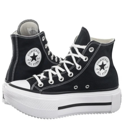 Converse CTAS Lift Double Stack Hi Black/White/Black A12975C (CO785-b) shoes