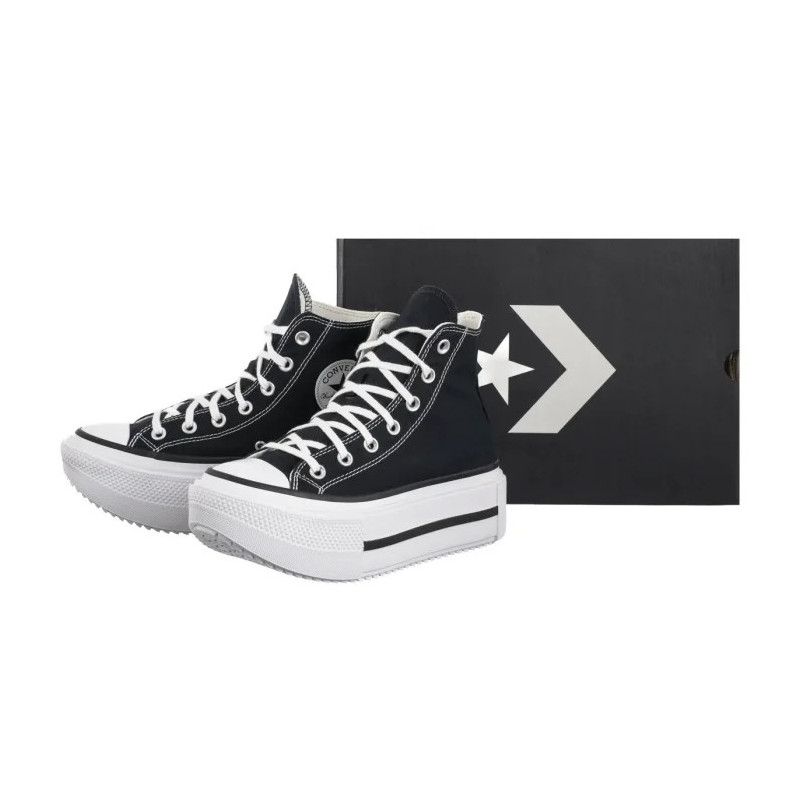 Converse CTAS Lift Double Stack Hi Black/White/Black A12975C (CO785-b) shoes