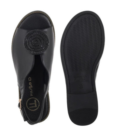 Filippo Czarne DS6229/25 BK (FO103-b) sandals