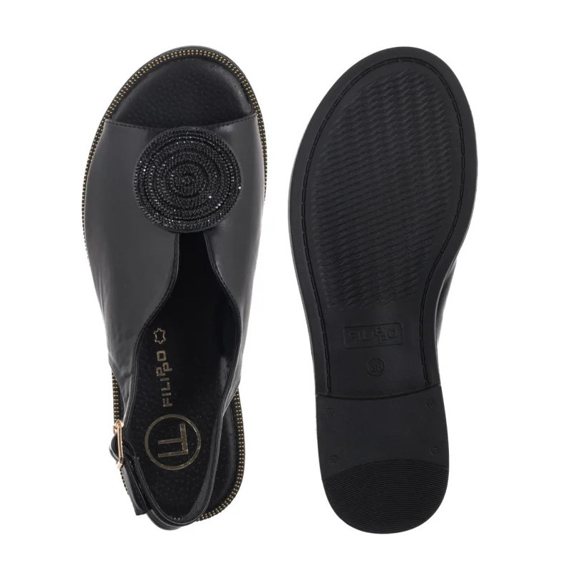 Filippo Czarne DS6229/25 BK (FO103-b) sandals