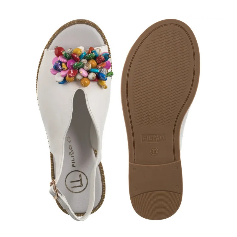 Filippo Białe DS6230/25 WH (FO104-b) sandals