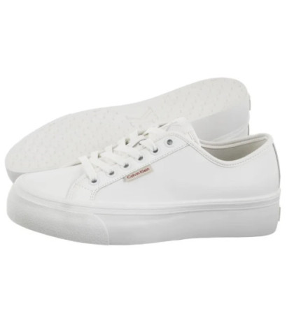 Calvin Klein Vulc Flatform Lth Bright White YW0YW01886 YAF (CK679-a) sports Shoes