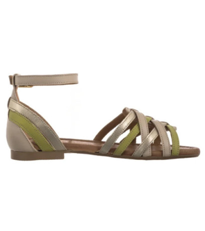Maciejka Beżowe/Zielone 06974-37/00-1 (MA1401-b) sandals