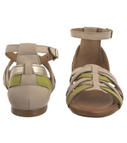 Maciejka Beżowe/Zielone 06974-37/00-1 (MA1401-b) sandals