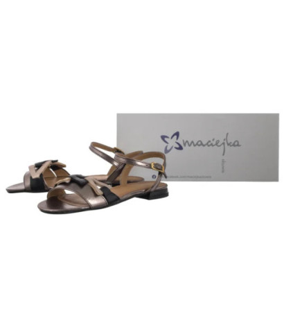 Maciejka Czarne/Złote 07023-20/00-1 (MA1404-a) sandals