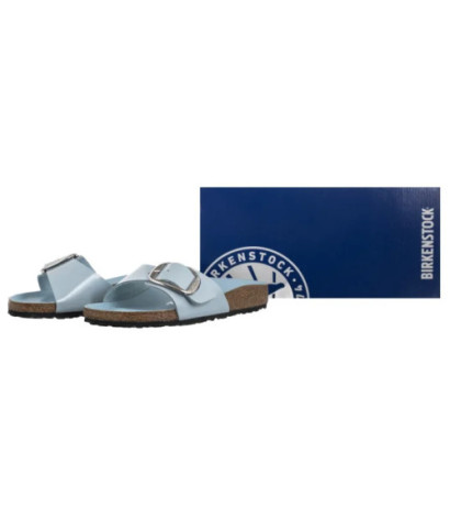 Birkenstock Madrid Big Buckle Baby Blue High Shine 1030364 (BK238-h) Women's Shoes/Flip Flops