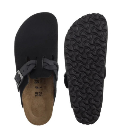 Birkenstock Boston Braided Black 1030497 (BK257-d) Women's Shoes/Flip Flops