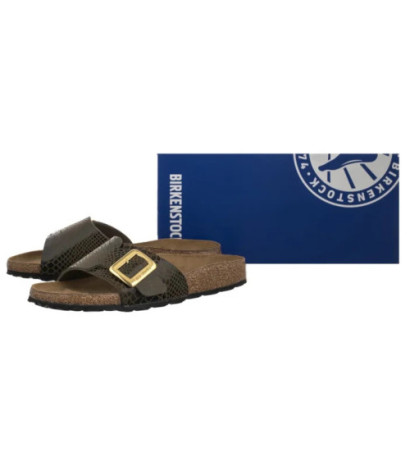 Birkenstock Catalina Cushion Buckle Shiny Snake Sage 1030320 (BK317-b) Women's Shoes/Flip Flops