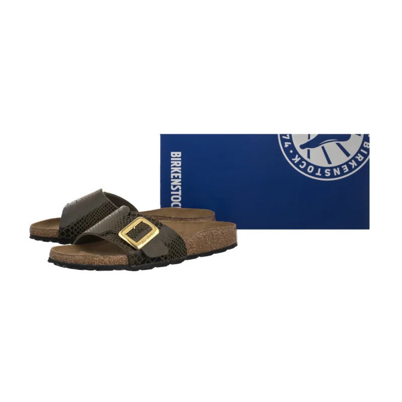 Birkenstock Catalina Cushion Buckle Shiny Snake Sage 1030320 (BK317-b) Women's Shoes/Flip Flops
