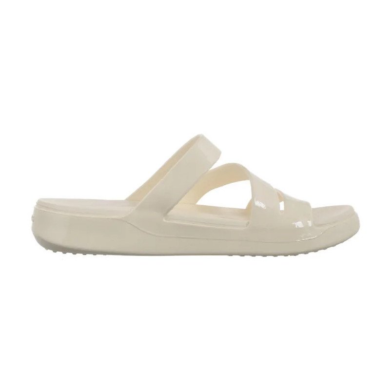 Crocs Getaway Patent Strappy Chalk 211296-0WV (CR395-a) Women's Shoes/Flip Flops