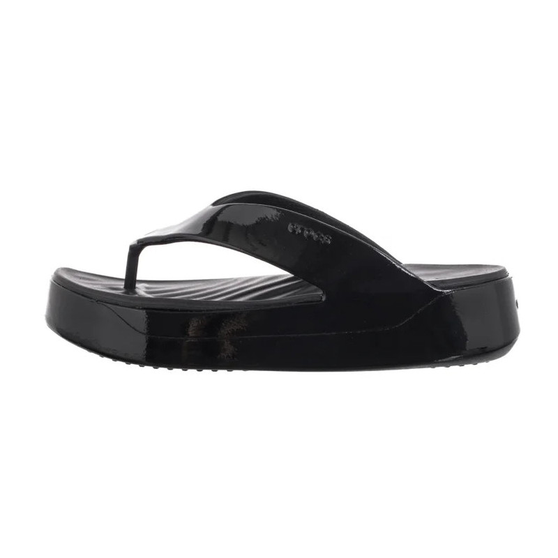 Crocs Getaway Platform Patent Flip Black 211478-001 (CR396-a) shoes