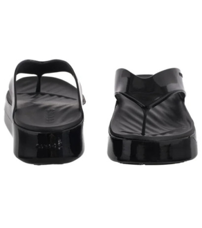 Crocs Getaway Platform Patent Flip Black 211478-001 (CR396-a) shoes