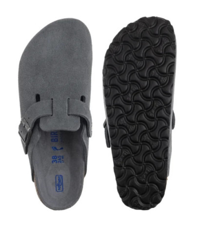 Birkenstock Boston BS Soft Footbed Basalt Gray Tonal FB 1030874 (BK321-a) Women's Shoes/Flip Flops