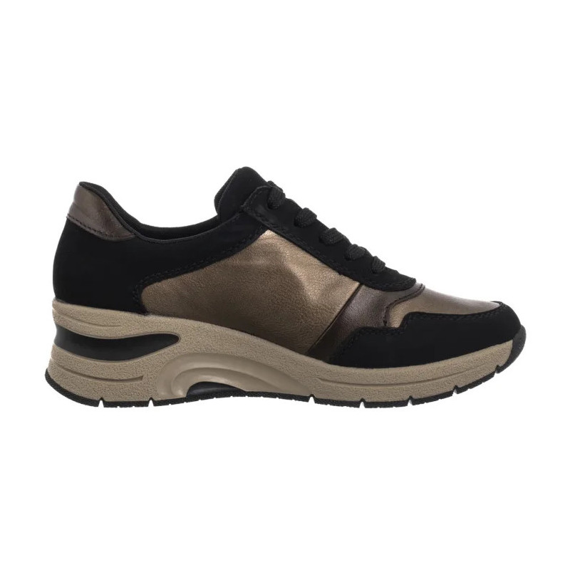 Rieker Czarne/Złote N9301-91 Beige Combination (RI277-a) shoes