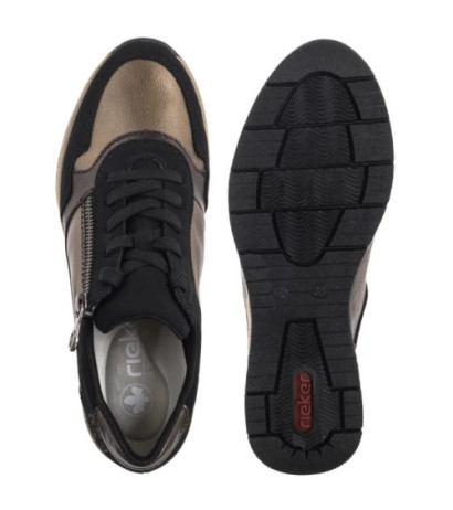 Rieker Czarne/Złote N9301-91 Beige Combination (RI277-a) shoes
