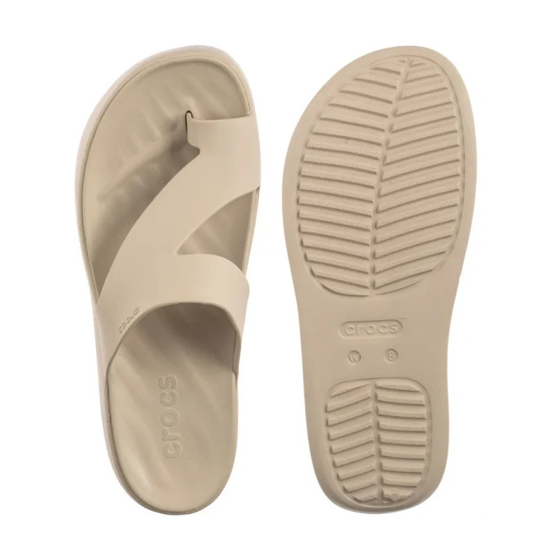 Crocs Getaway Platform Toe Loop Sandstone 210834-0LH (CR375-d) flip flops