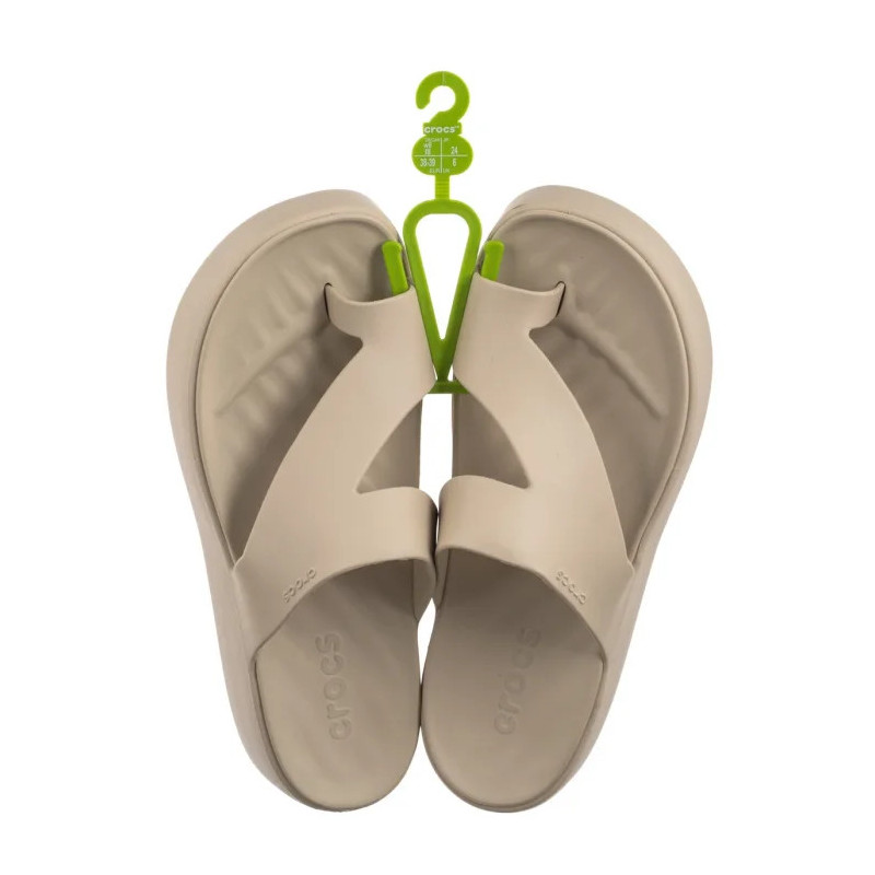 Crocs Getaway Platform Toe Loop Sandstone 210834-0LH (CR375-d) flip flops