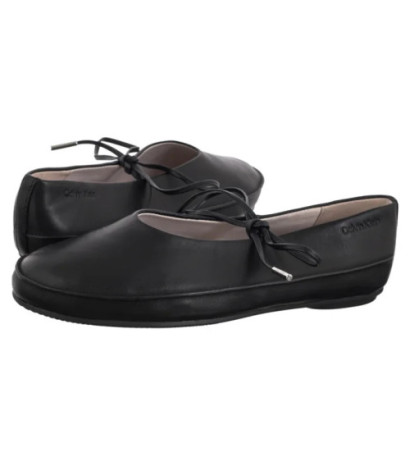 Calvin Klein Ballerina Mary Jane Strap Lth Ck Black HW0HW02656 BEH (CK678-a) ballerinas