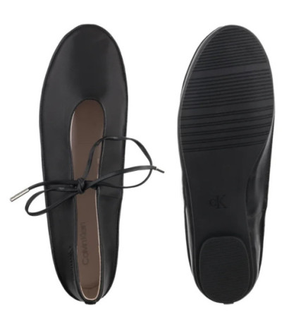 Calvin Klein Ballerina Mary Jane Strap Lth Ck Black HW0HW02656 BEH (CK678-a) ballerinas