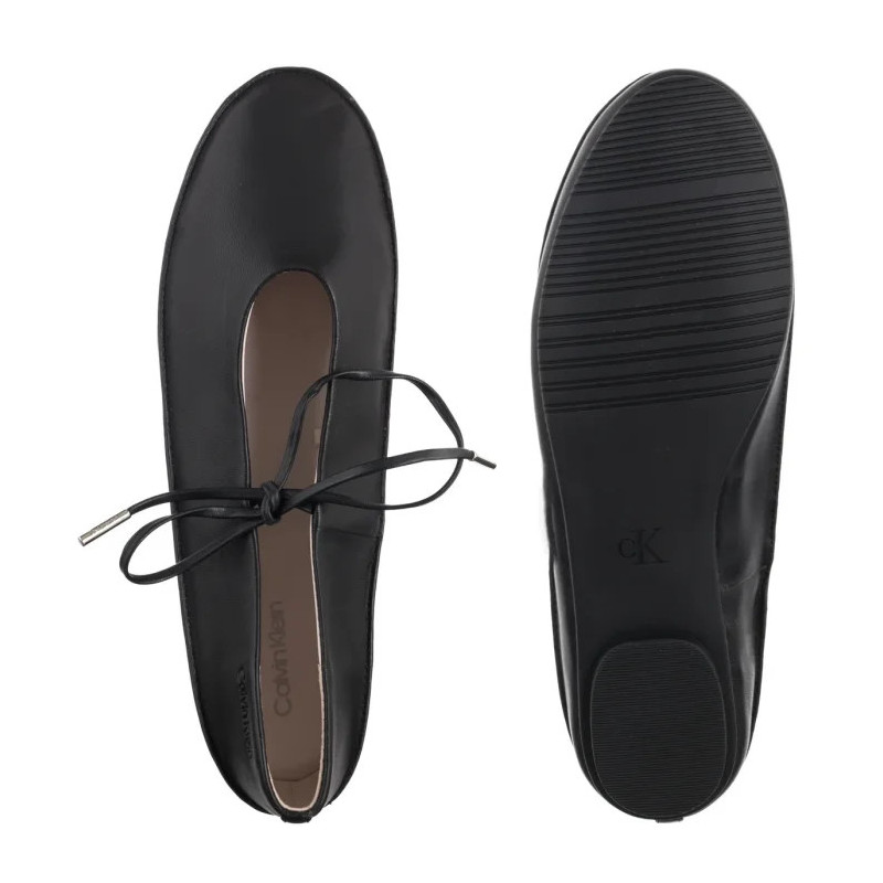 Calvin Klein Ballerina Mary Jane Strap Lth Ck Black HW0HW02656 BEH (CK678-a) ballerinas