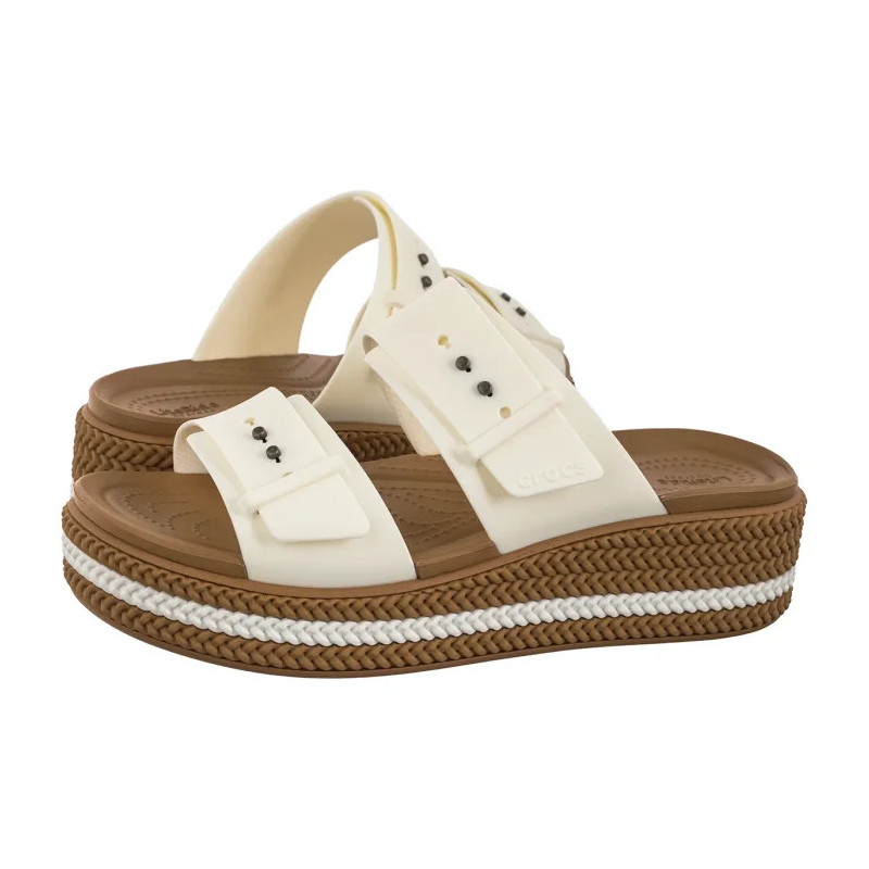 Crocs Brooklyn Woven Buckle Chalk 209978-0WV (CR398-b) shoes